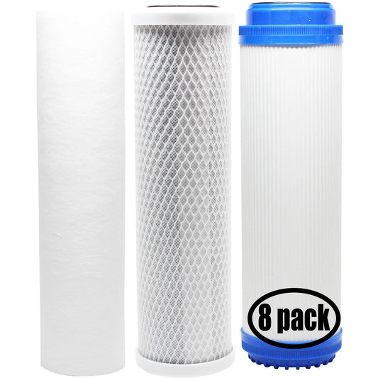 & Filter Filter, Block - System Filter Denali Hydronix Carbon RO for Brand for PP Sediment GAC Kit Includes - Replacement Filter 8-Pack Pure HF2-10CLBK38