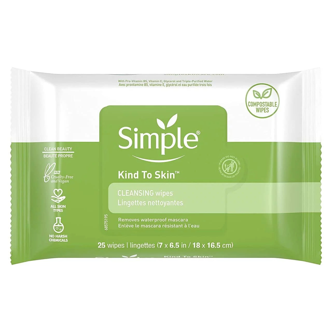 Wipes Facial Count Pack) Simple Cleansing (6 25