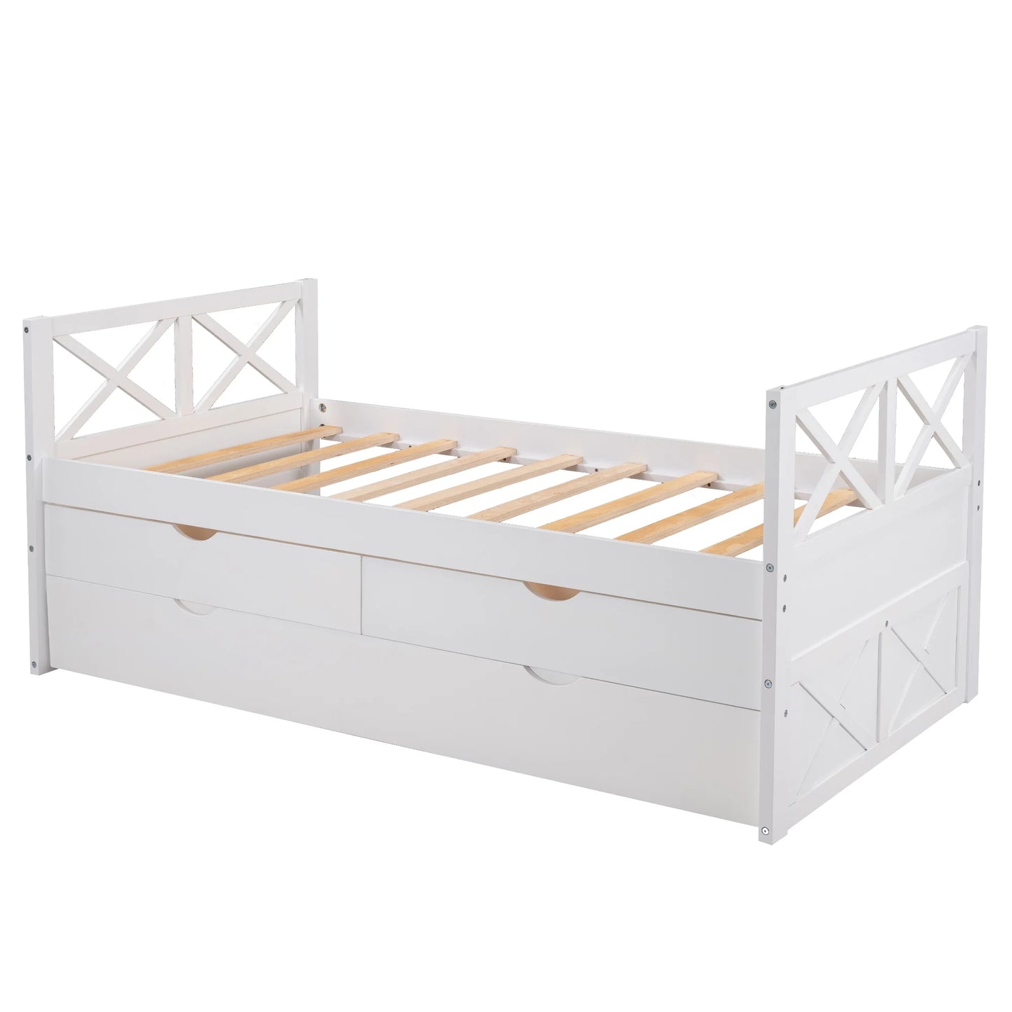 with Colors Multiple Bed Drawers, Trundle Merax Wood and Solid Captain Twin,