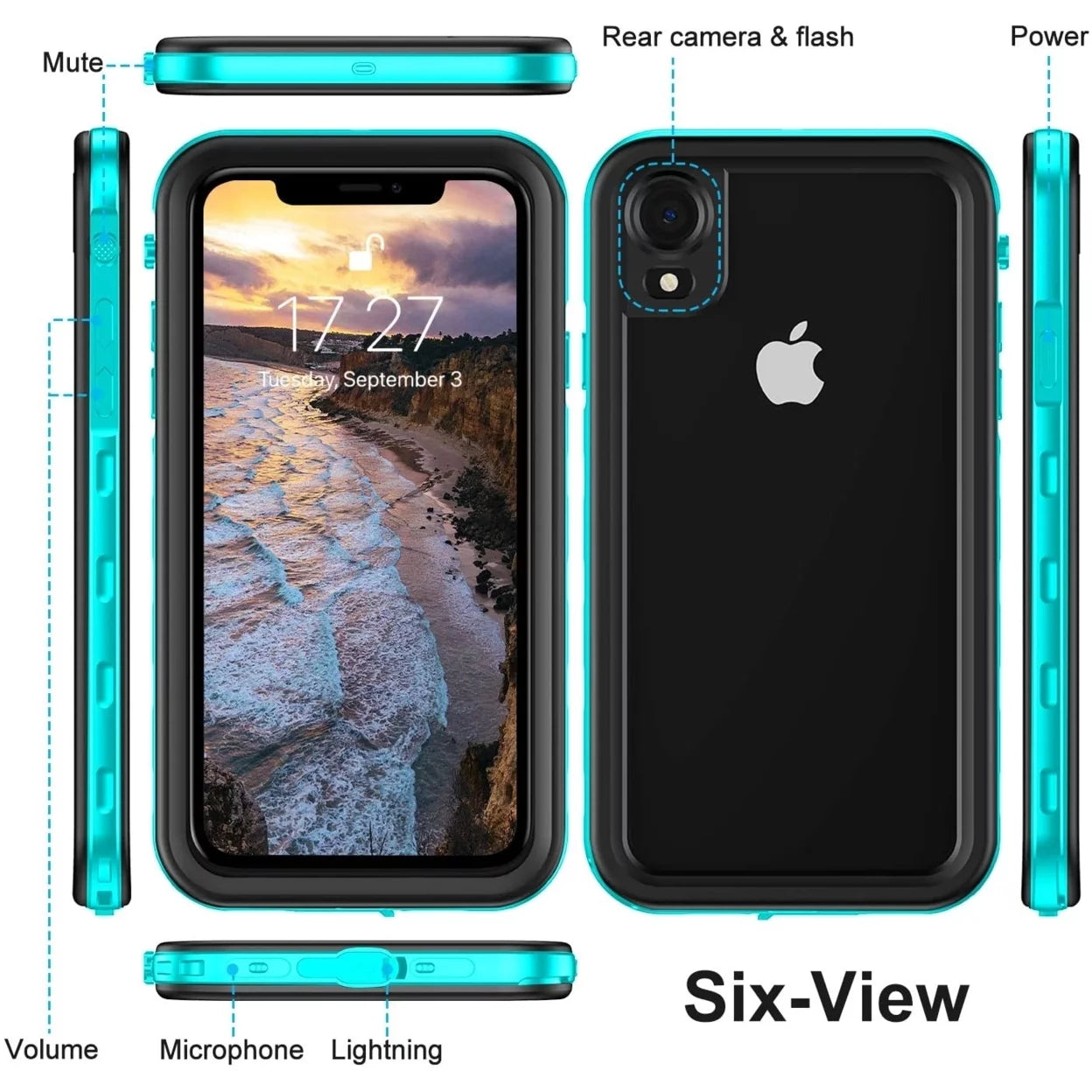 Underwater For Snowproof Built-in XR Apple Protector iPhone Waterproof Case Life Sealed Cover Shockproof Fully Screen