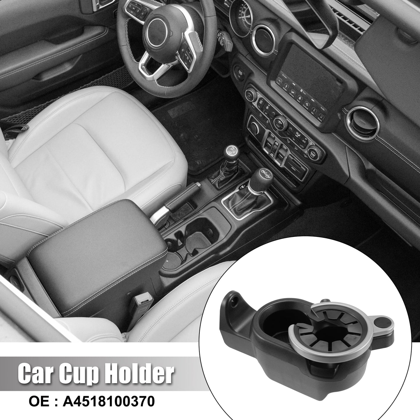 2007-2017 Cup Bargains Holder 2007-2014 Console for 1pcs for Unique A4518100370 A451 Car A451ev Fortwo Center Fortwo