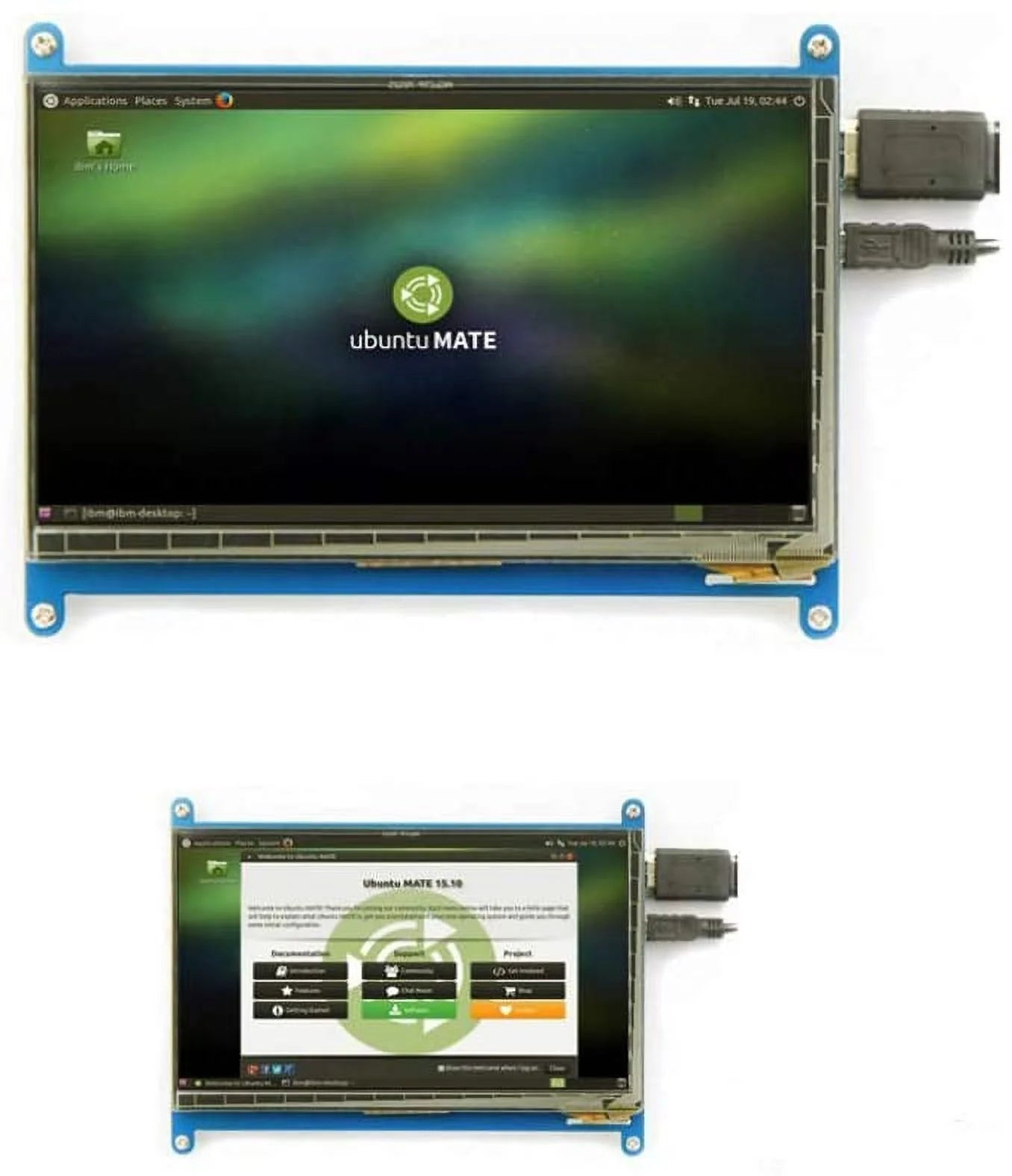 Touch Pi 1024x600 HDMI 7 Capacitive Compatible Module Screen Treedix LCD inch 3B+/4B Display with Raspberry Monitor