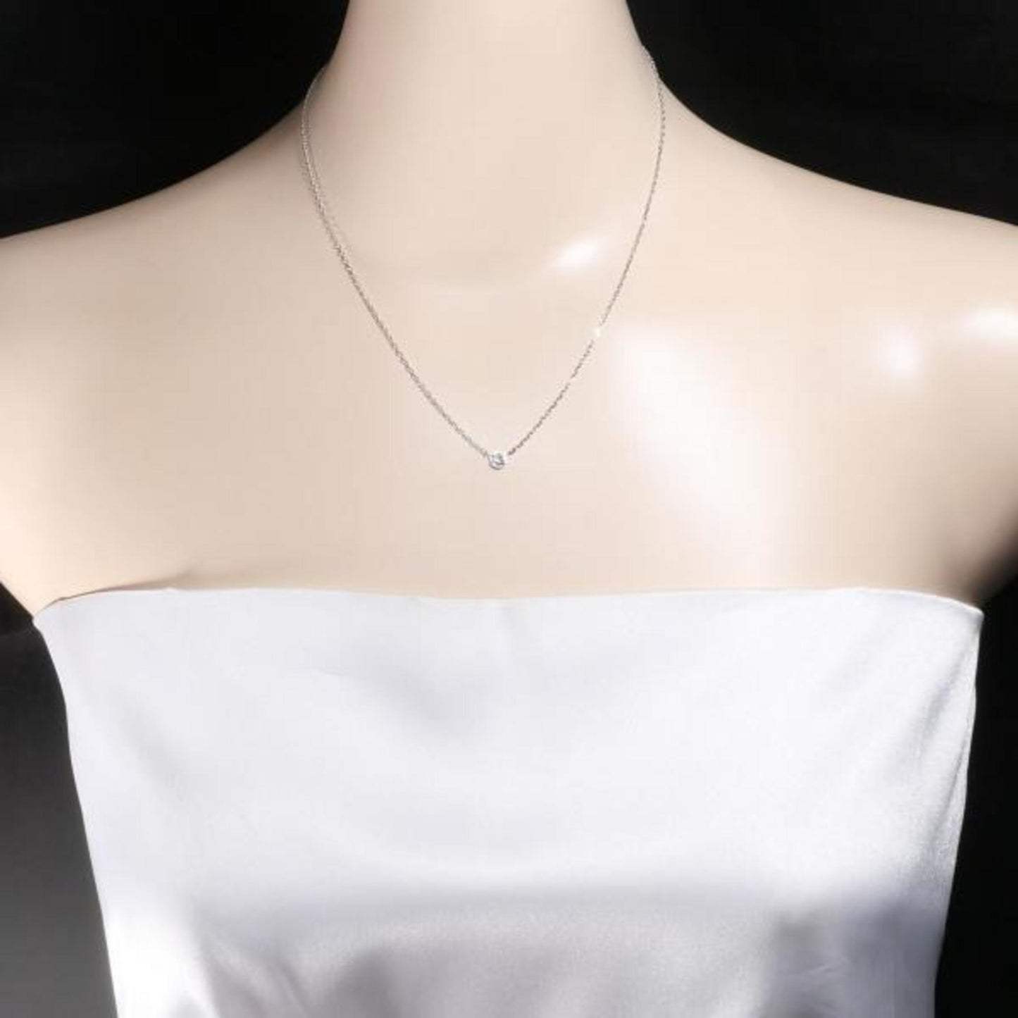 (Good) Necklace 3.0g SM Cartier Similar weight K18WG Pre-Owned approx. 41cm D'Amour Approx. Diamond Total