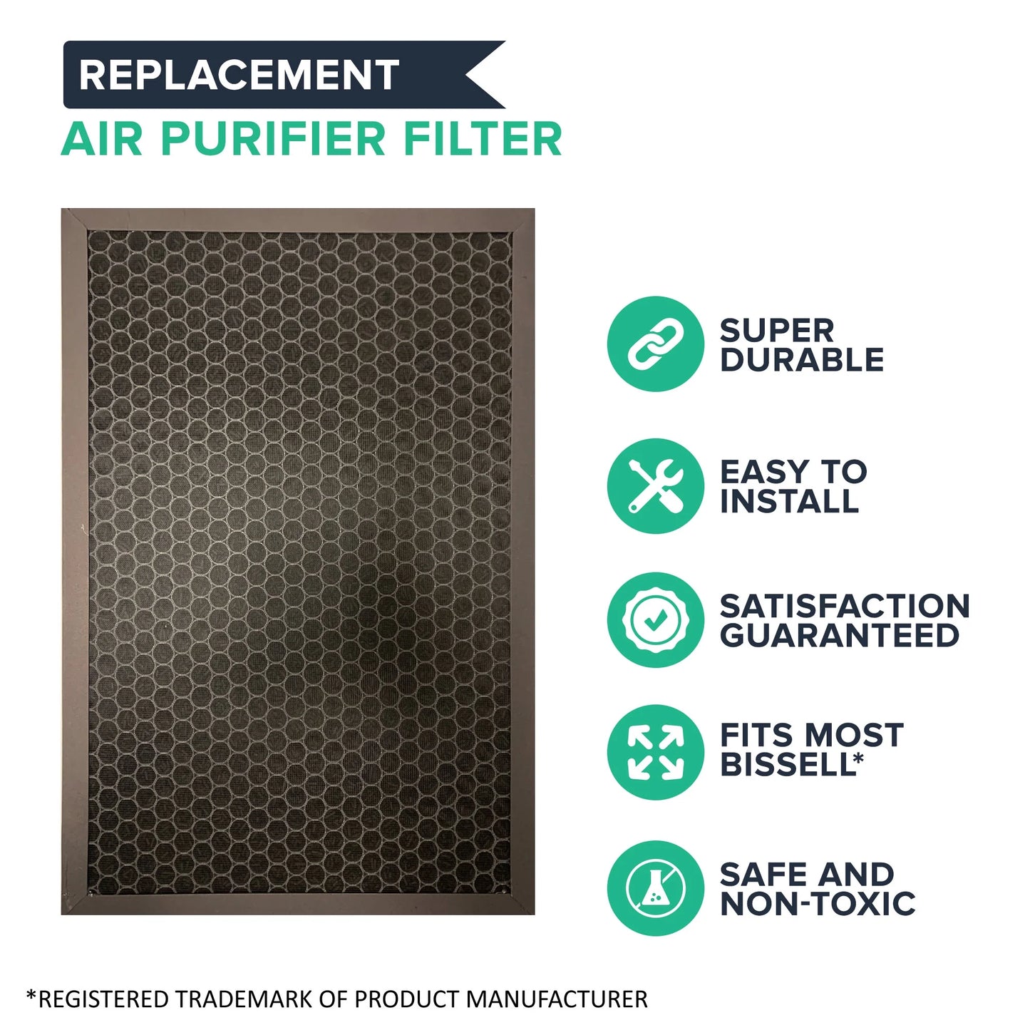 to Carbon 2768A & Set Part Filter Fit # 8 Replacement & to Made for Bissell & Think 2677, Compare Filter HEPA Air320 Crucial Activated 2804 Purifiers, PACK Air Style