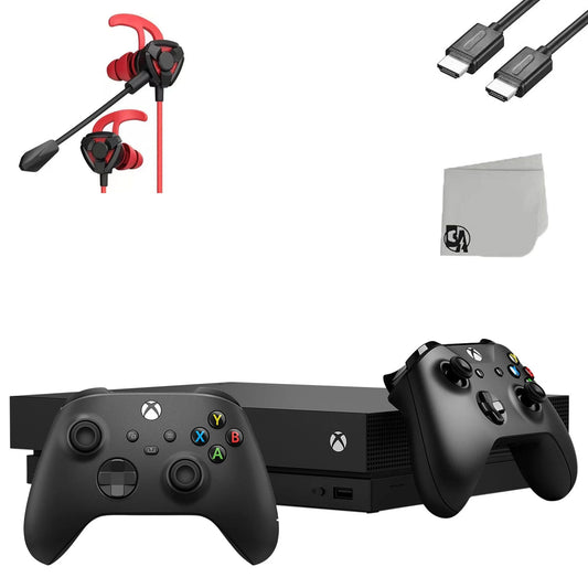 Xbox BOLT 1TB Earbuds AXTION With With Console Controller Microsoft One Used Gaming 2 + Bundle X Microphone G9 Black