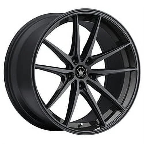 17x8 37B Wheel 5x112 Oversteer Black Gloss Konig (45mm)