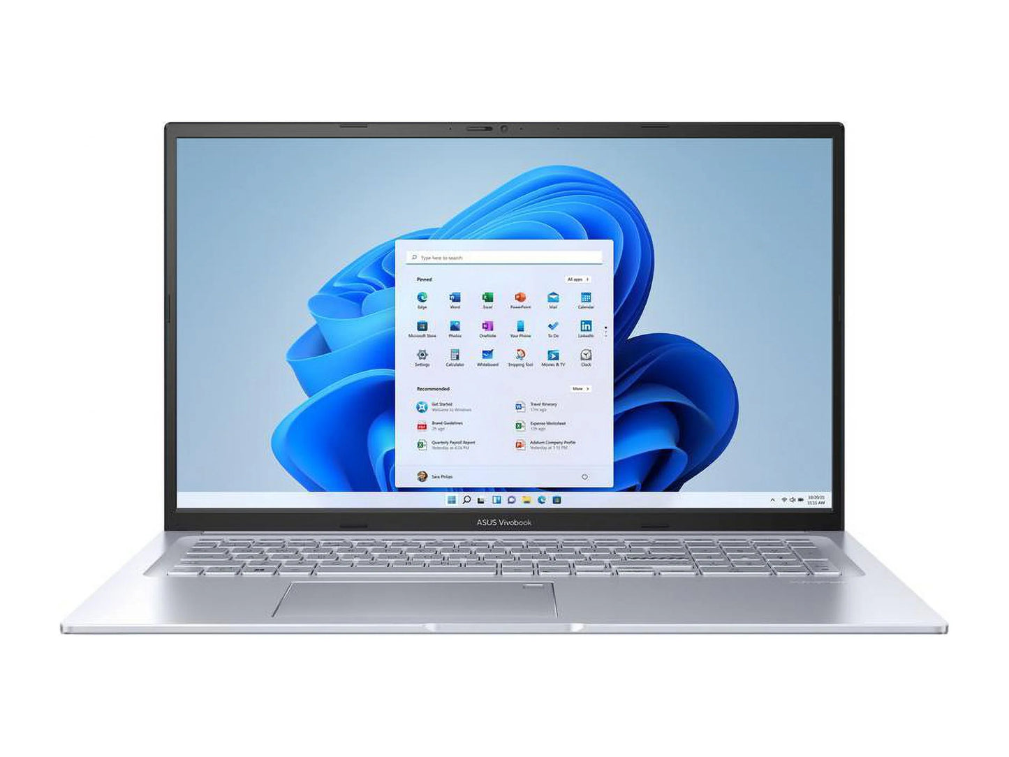 Vivobook CPU, Windows 17.3” Laptop, Intel 2023 ASUS 16GB Display, 11 Transparent Silver, 17X FHD 1TB Home, i9-13900H Core K3704VA-DH96-S SSD, RAM,