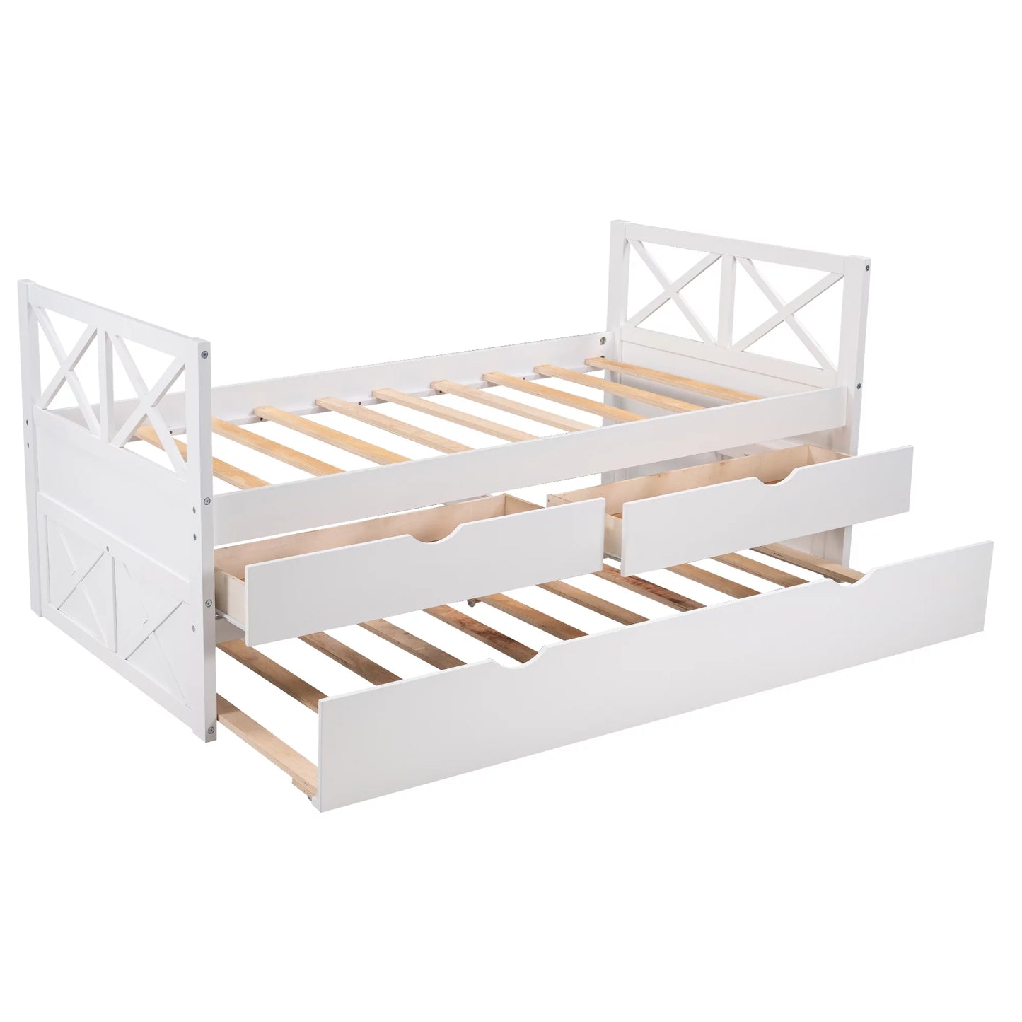 with Colors Multiple Bed Drawers, Trundle Merax Wood and Solid Captain Twin,