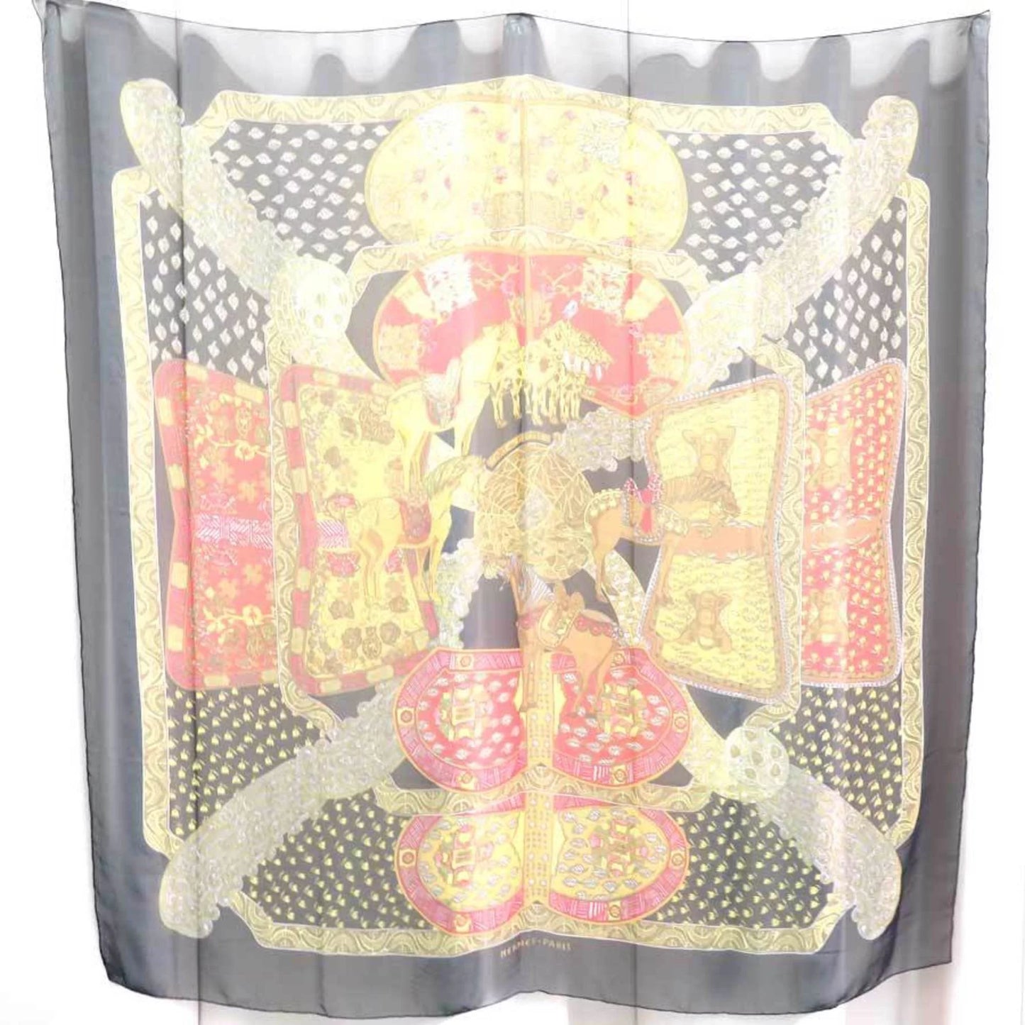 Unisex (Good) Multicolor Silk Art/Estimated Hermes STEPES des ART Scarf x Step HERMES Pre-Owned Black